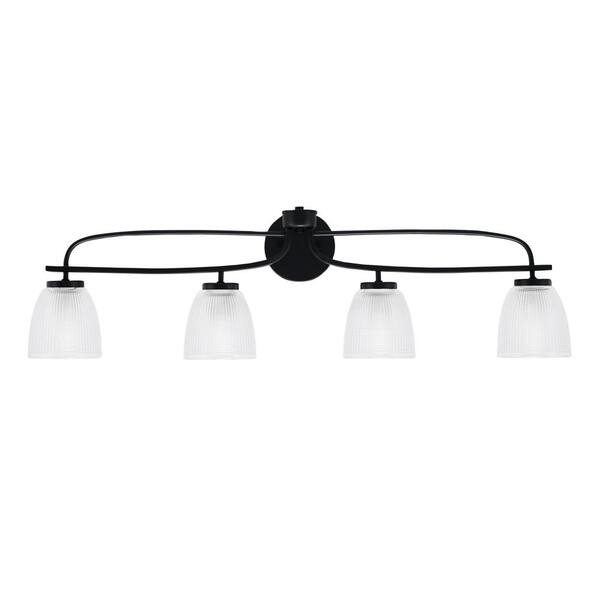 Unbranded Olympia 36.75 in. 4-Light Matte Black Vanity Light