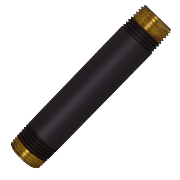 1/2 in. x 4in. IPS Brass Pipe Nipple, Matte Black