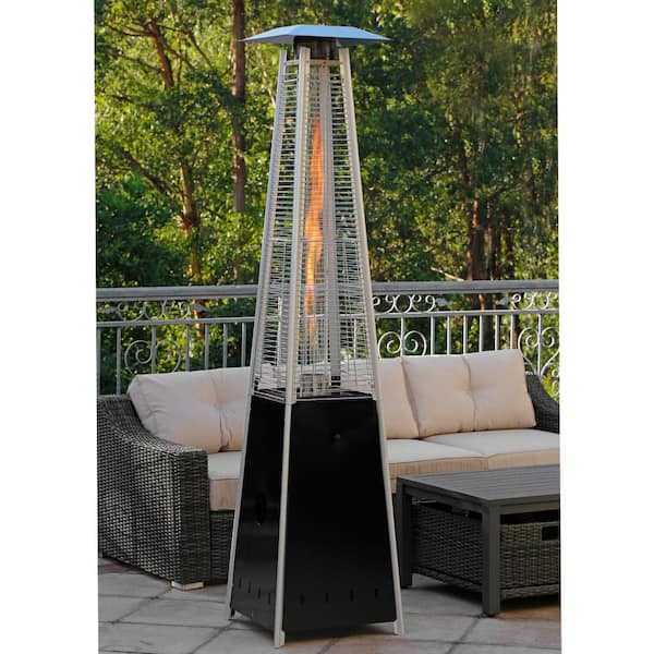 HeatMaxx Pyramid Patio Heater 89.5 in. 40,000 BTU Outdoor Propane Heater, Spiral Flame Patio Heater