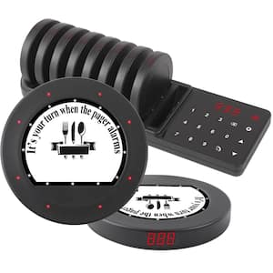 10-Pager System Wireless Coaster Beepers Guest Customer Queue Vibration Flash Buzzer Pagers for Fast Food Restaurant