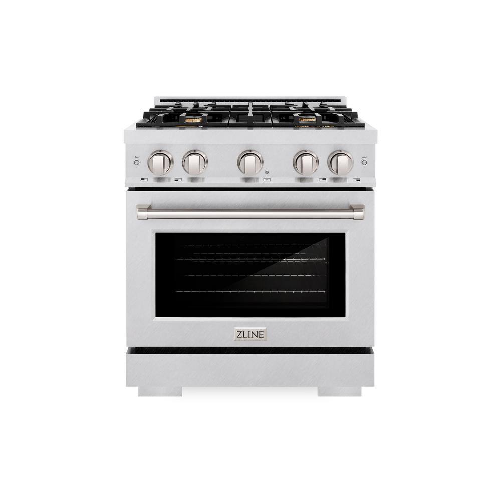 30 in. Select Dual Fuel Range with 4 Brass Burner Gas Cooktop and Electric Convection Oven in Satin Stainless Steel price history on PriceWatchPro