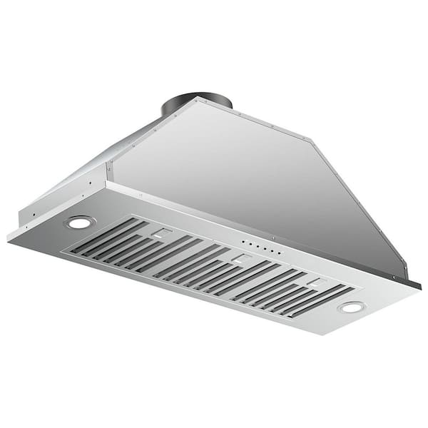 36 in. 900 CFM Convertible Insert Range Hood with Low Noise,Long-Term Warranty,4-Speed Control,Lights in Stainless Steel