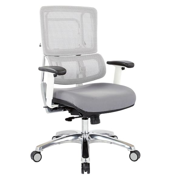 Office Star Products Breathable White Vertical Mesh Office Chair