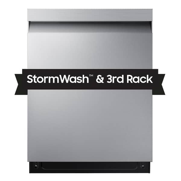 Samsung Smart 46 dBA Dishwasher with StormWash and AutoRelease Door in Stainless Steel