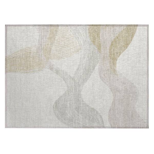 Chantille Machine Washable Indoor/Outdoor Abstract ACN3057 Ivory 2 ft. x 3 ft. Accent Rug
