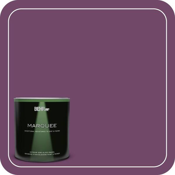 BEHR MARQUEE 1 qt. #S-G-680 Raspberry Mousse Semi-Gloss Enamel Exterior Paint & Primer