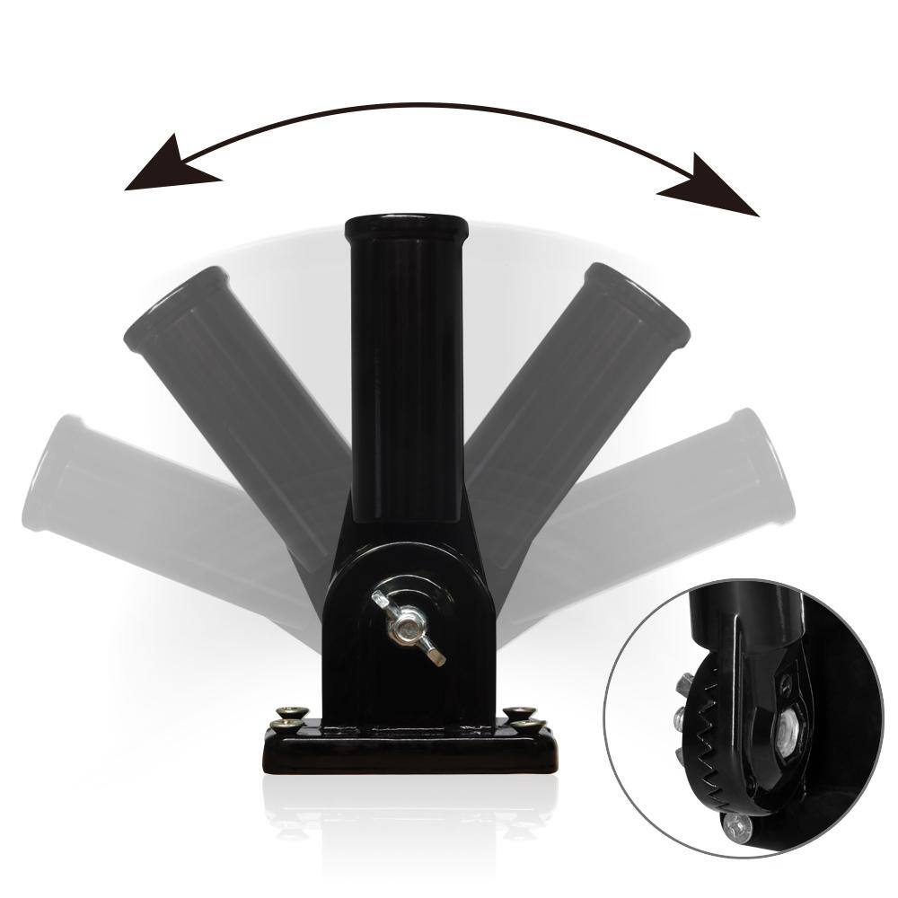 Black Adjustable Aluminum Flag Pole Bracket with Hardware