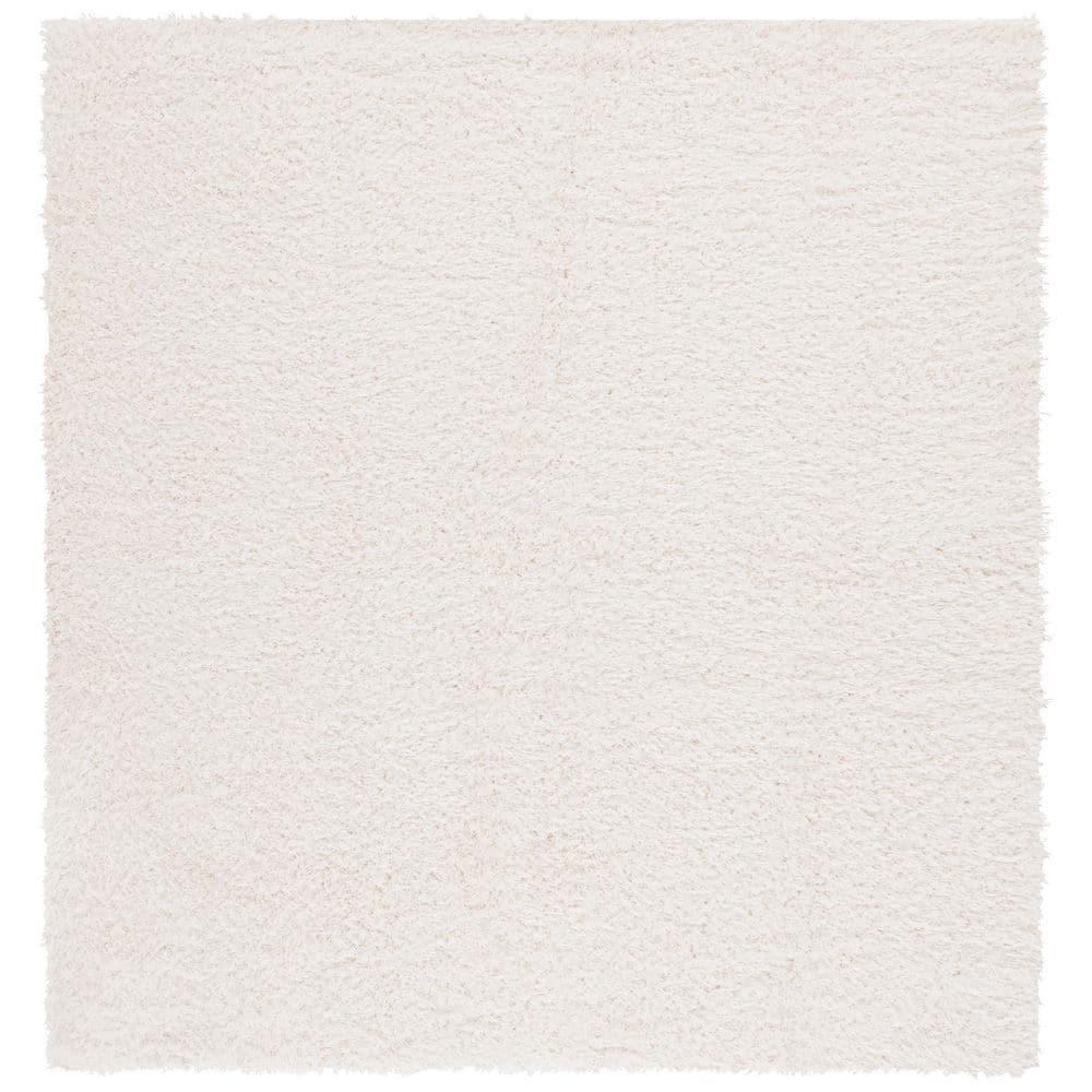 Lindsay Shag 7 ft. x 7 ft. Ivory Modern Solid Square Area Rug price history on PriceWatchPro