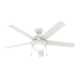Anslee 52 in. LED Indoor Fresh White Ceiling Fan with Light Kit