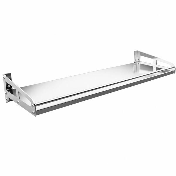 304 Stainless Steel Floating Shelf for Kitchen Bathroom Bedroom, 31.5 in. L x 5.9 in. W Heavy-Duty Wall