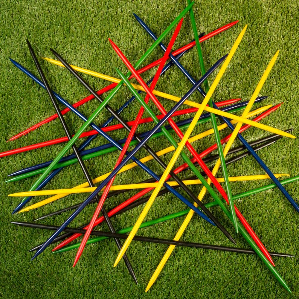 Hey! Play! Hey! Play! Lawn Games Solid Wood Giant Games with Carrying Case
