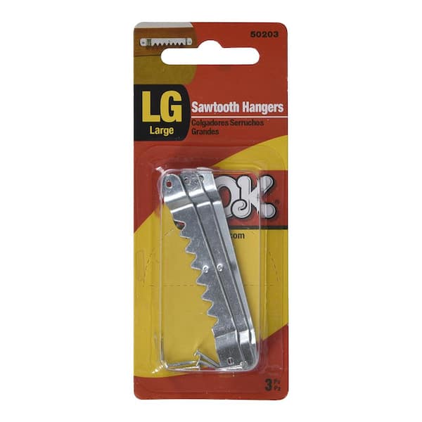 Self-Attaching Small Black Sawtooth Hangers - Supports 7 Lbs