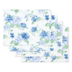 Amber Floral 17.5" W x 13" H Blue/Green Placemats (Set of 4)