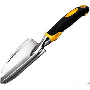 11.8 in. Yellow Soft Rubber Non-Slip Handle Aluminum Shovel