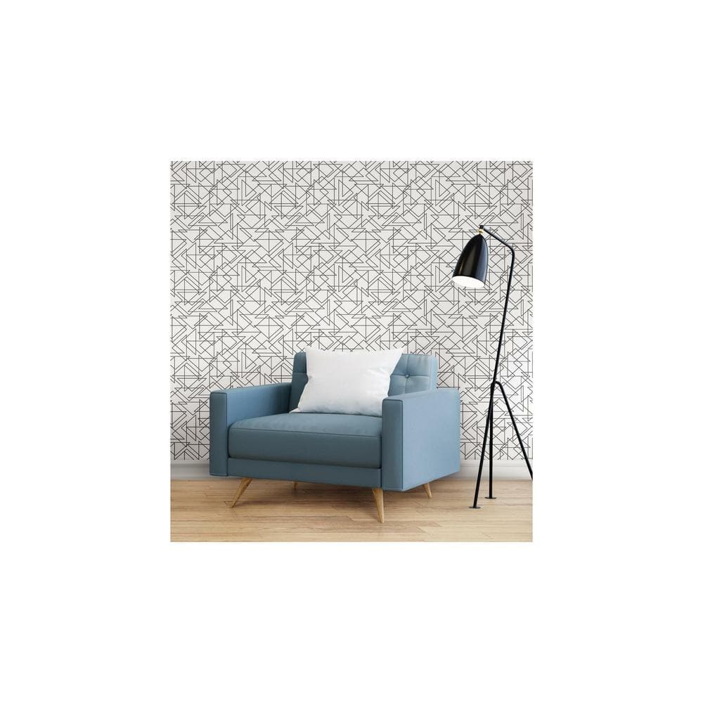 Black and White Geometric Peel and Stick Wallpaper