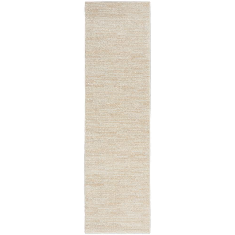 Essentials 2 ft. x 6 ft. Ivory Beige Kitchen Runner Solid Contemporary Indoor/Outdoor Patio Area Rug price history on PriceWatchPro