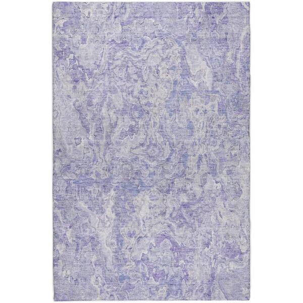 Dream Shag Premium Machine Washable Abstract ADS829 Plum 9 ft. x 12 ft. Area Rug