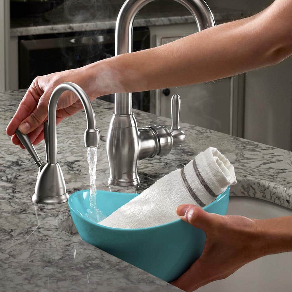 Satin Nickel Instant Hot and Cold Water Dispenser Faucet