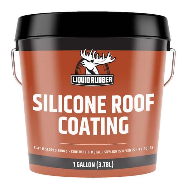 Silicone Roof Coating 1 Gal. Professional Grade Leak Repair Waterproof Sealant for Metal, Flat and Low-Slope Roofs