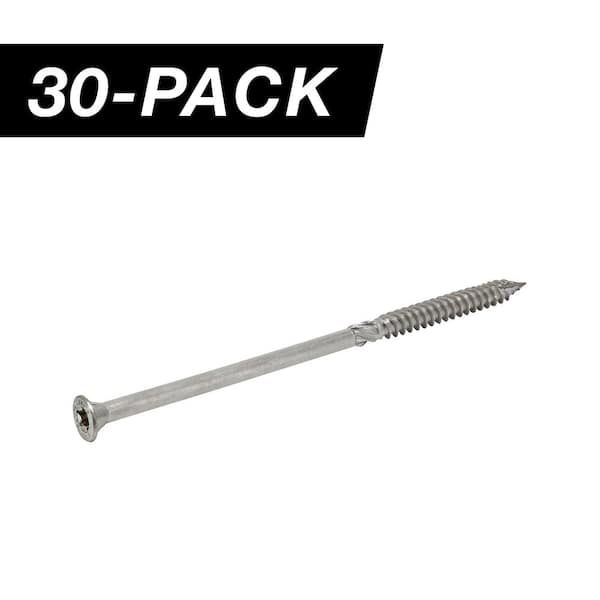 3/8 in. x 8 in. Star Drive Wafer Head Structural 316 Stainless Steel Screw (30-Piece)