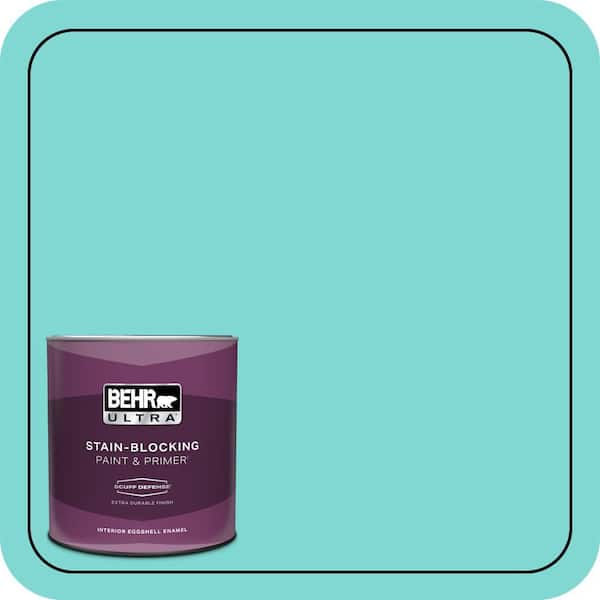 BEHR ULTRA 1 qt. #MQ4-22 Key Largo Extra Durable Eggshell Enamel Interior Paint & Primer