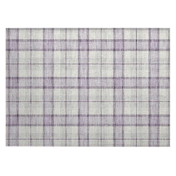 Chantille Machine Washable Indoor/Outdoor Abstract ACN1052 Lavender 1 ft. 8 in. x 2 ft. 6 in. Area Rug