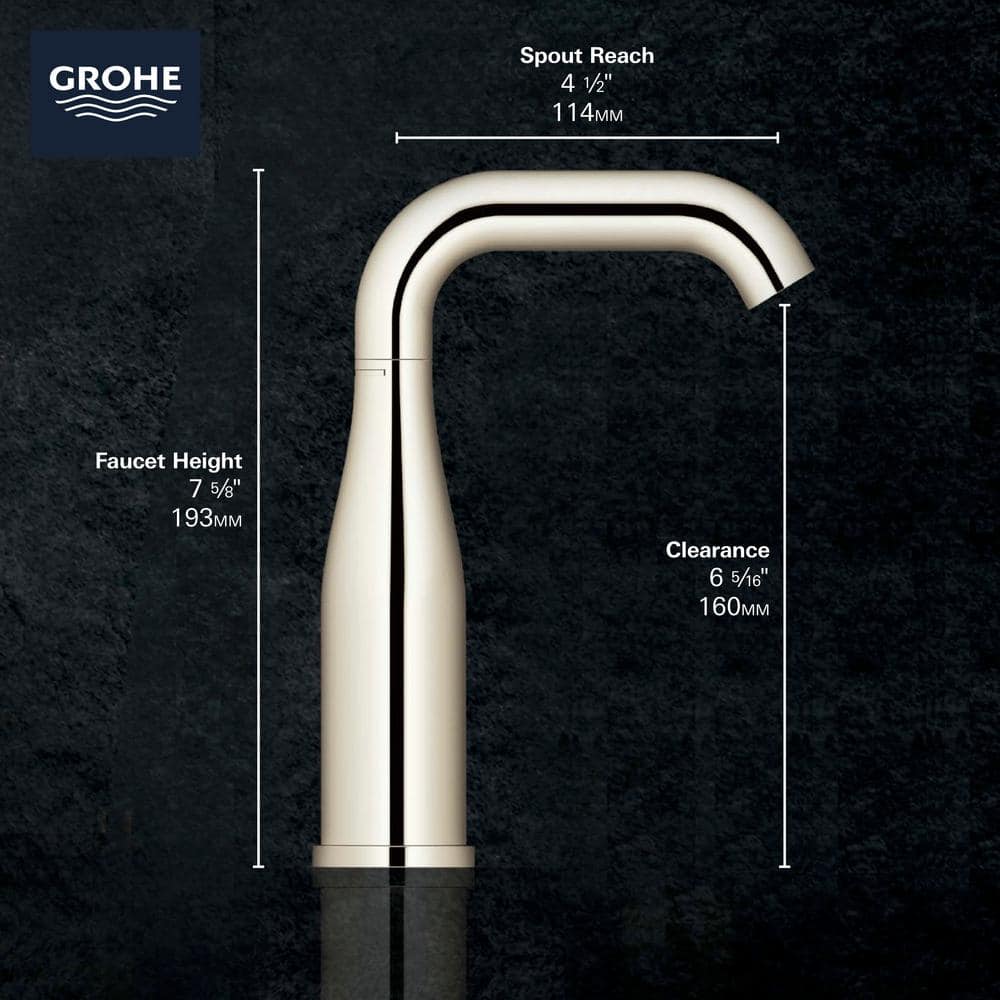 Modern Essence Chrome Single-Hole Bathroom Faucet with Swivel Spout