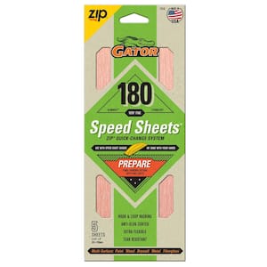 Speed Sheets 3-2/3 in. x 9 in. 180 Grit Very Fine Hook and Loop Sand Paper (5-Pack)
