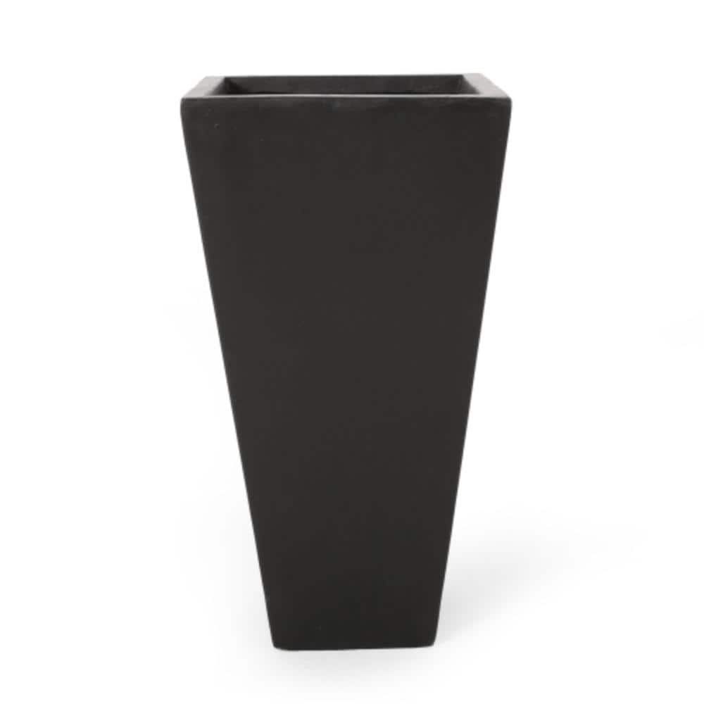 Vertex 13 in. Outdoor Modern Cast Stone Planter with MGO Construction Black price history on PriceWatchPro
