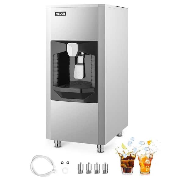22. 2 in. Ice Stainless Steel Ice Storage Bin with 156 lbs. Storage Capacity, 500 lbs. /24 H, with Crusher