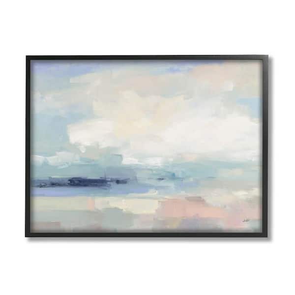 The Stupell Home Decor Collection Abstract Landscape Clouds Scene Design by Julia Purinton Framed Abstract Art Print 14 in. x 11 in.