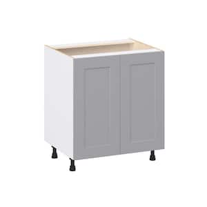 Roseland 30 in. W x 24 in. D x 34.5 in. H Assembled Shaker Full Height Doors Base Kitchen Cabinet in Slate Gray