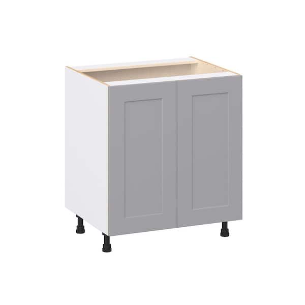 Roseland 30 in. W x 24 in. D x 34.5 in. H Assembled Shaker Full Height Doors Base Kitchen Cabinet in Slate Gray
