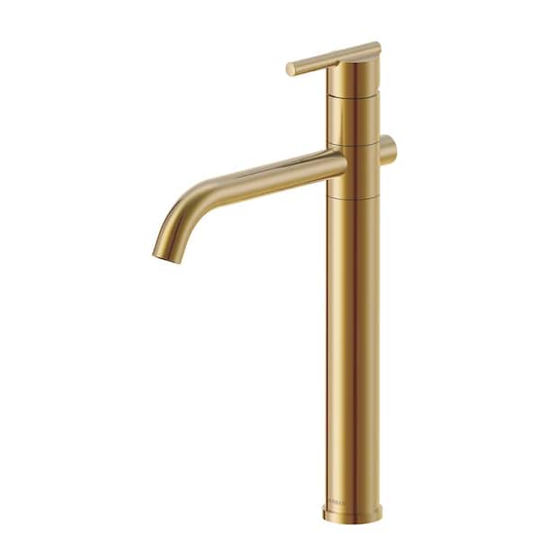 Parma Single-Handle Vessel Sink Faucet 1.2 GPM with Metal Grid Strainer in Brushed Bronze