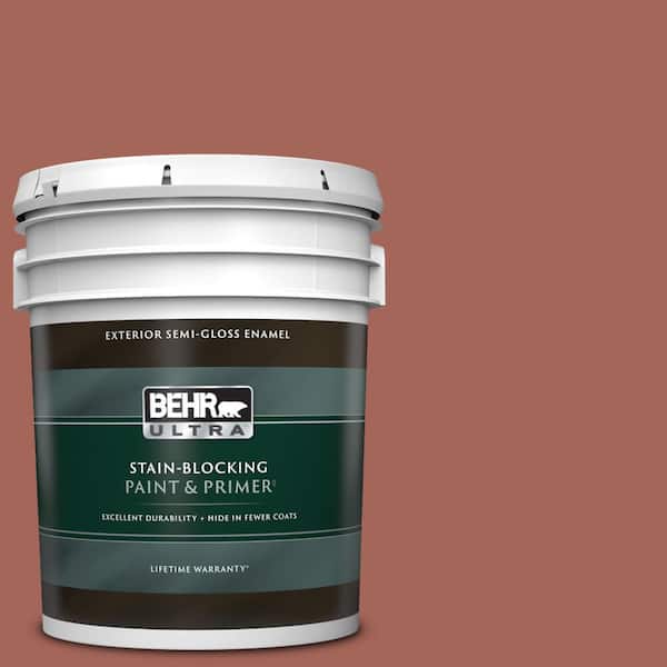 BEHR ULTRA 5 gal. Home Decorators Collection #HDC-CL-08 Sun Baked Earth Semi-Gloss Enamel Exterior Paint & Primer