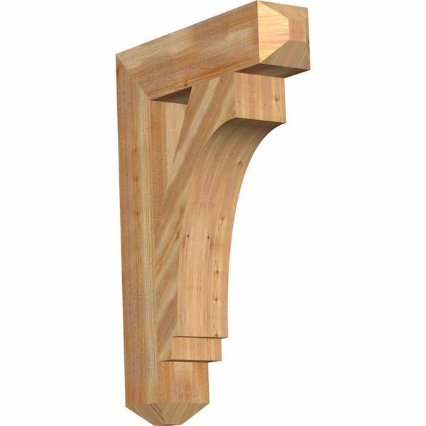 Ekena Millwork 6 in. x 38 in. x 26 in. Western Red Cedar Imperial Craftsman Rough Sawn Bracket