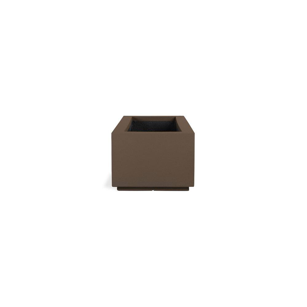 Extra Large Brown Poly-Stone Rectangle Trough Planter