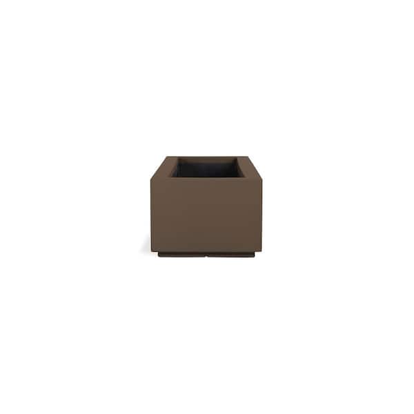 Riviera Short 46 in. x 12 in. Chocolate Brown Trough