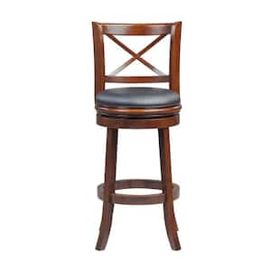 Georgia 29 in. Cappuccino Swivel Cushioned Bar Stool