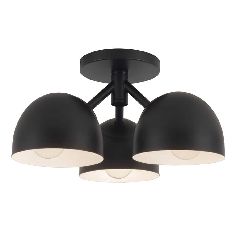 Fosso 13-in Black Semi-Flush Mount price history on PriceWatchPro