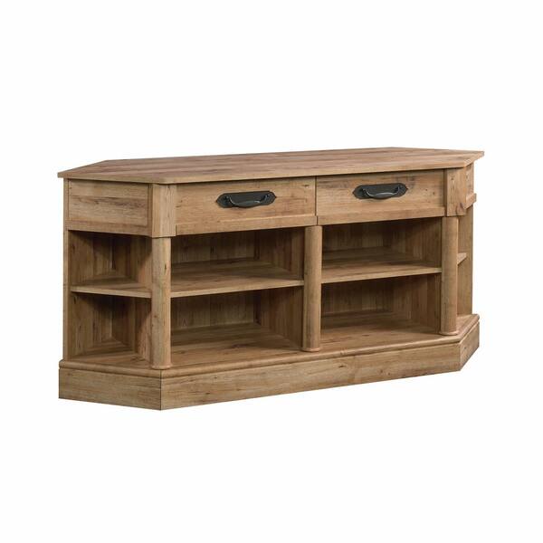 SAUDER Viabella Collection Antigua Chestnut Corner Entertainment Credenza