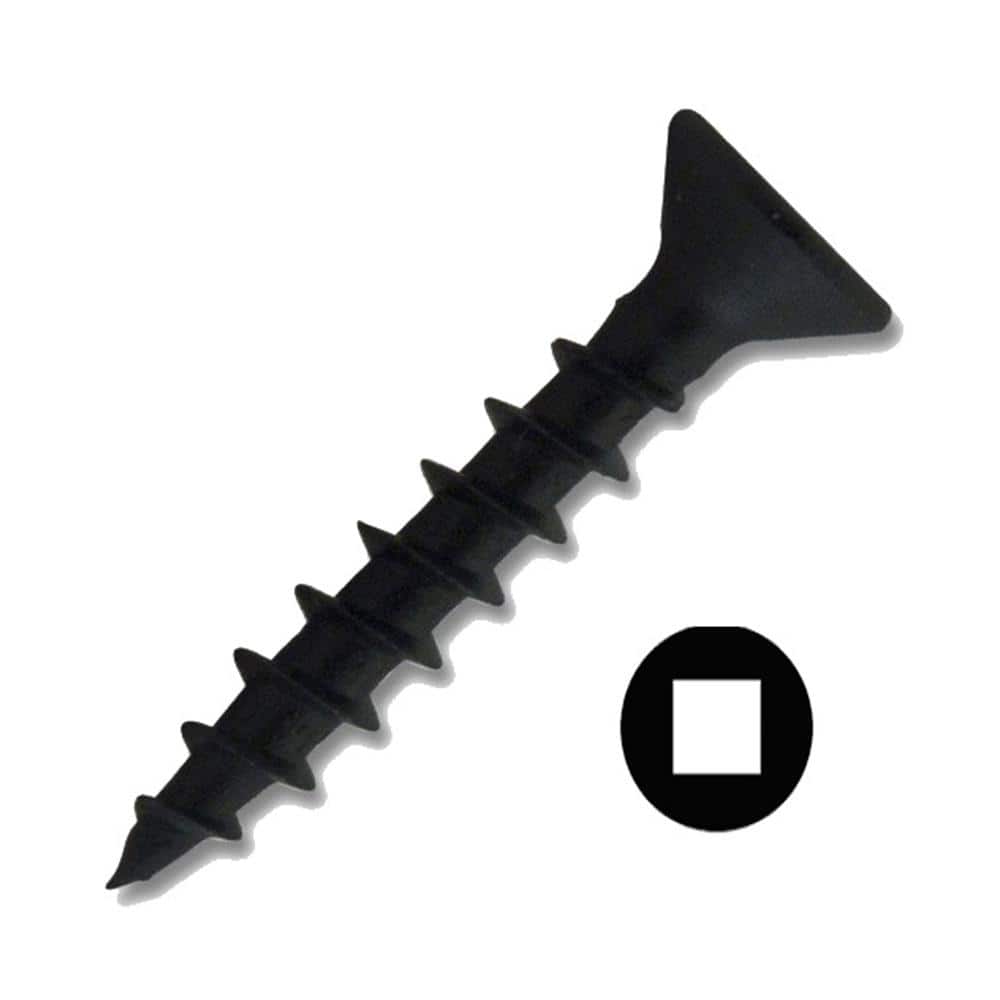 8 x 2 in. Black Square Drive FlatHead Coarse Thread (1000 per Box) 0.FSC08200B The Home Depot