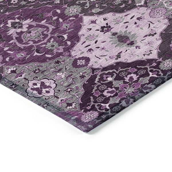 Chantille Machine Washable Indoor/Outdoor Abstract ACN2292 Purple 2 ft. x 3 ft. Accent Rug