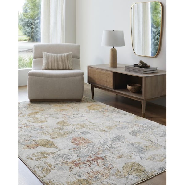 Roseanne Deep Teal Cottage Floral 7 ft. x 10 ft. Area Rug