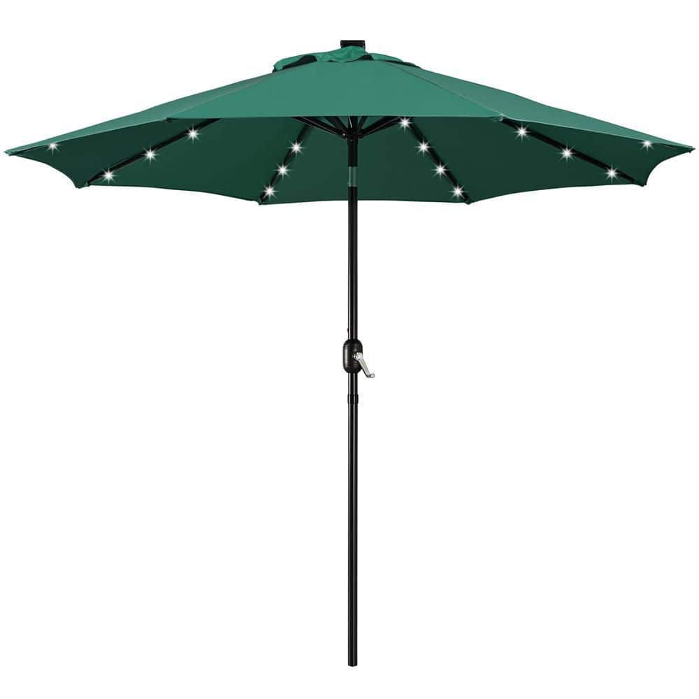 Yaheetech 9 ft. Solar Powered Patio Umbrella UV Protection Market Table