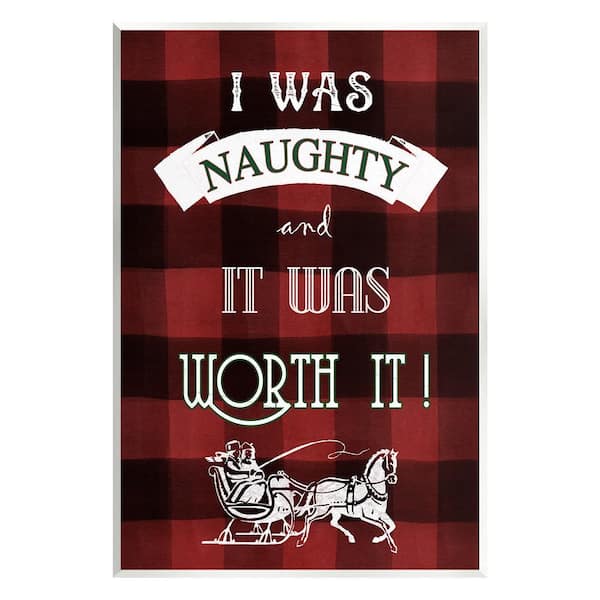 Stupell Industries Funny Plaid Christmas by Carol Robinson 1 Piece Unframed Graphic Print Typography Poster Art Print 15 in. x 10 in.