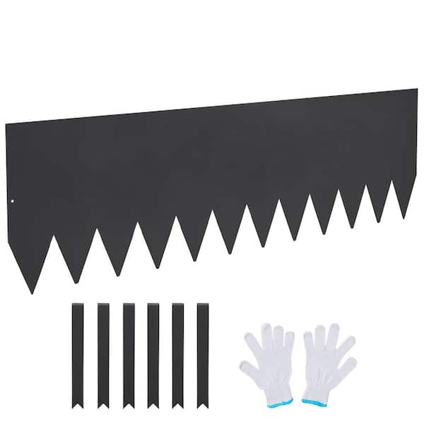 SVOPES Steel Landscape Edging 4-Pack, 40 in. x 12 in. Hammer-in Garden Borders with 6 Clips, Bendable Metal Edging