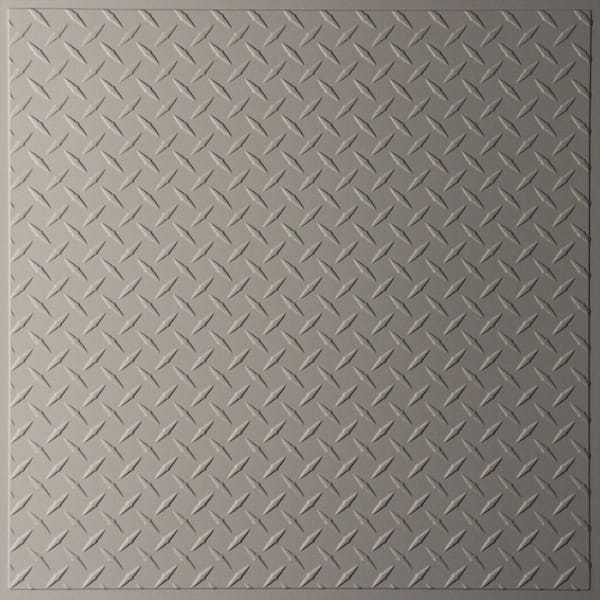 Ceilume Diamond Plate Latte Evaluation Sample, Not suitable for installation - 2 ft. x 2 ft. Lay-in or Glue-up Ceiling Panel
