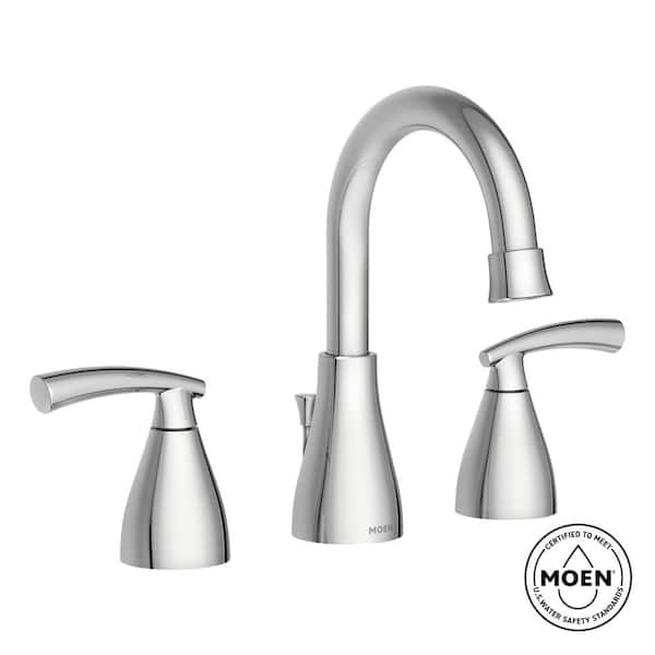MOEN Essie 8 in. Widespread 2-Handle Bathroom Faucet in Chrome (Valve Included)