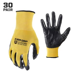 Large Nitrile Coated Work Gloves (30-Pack)